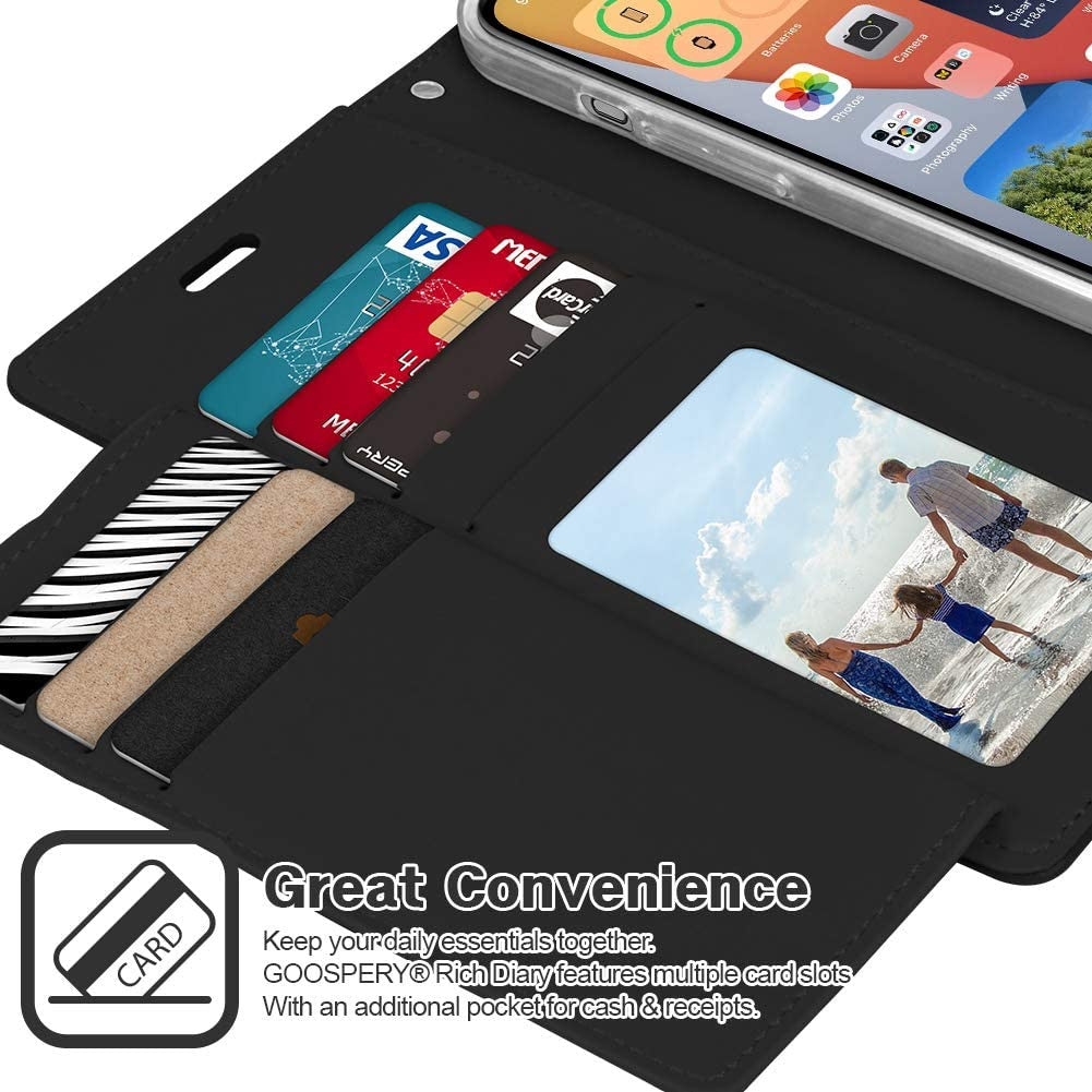 Goospery iPhone 14 Pro Max Wallet Case Cover Extra Card Slots Apple