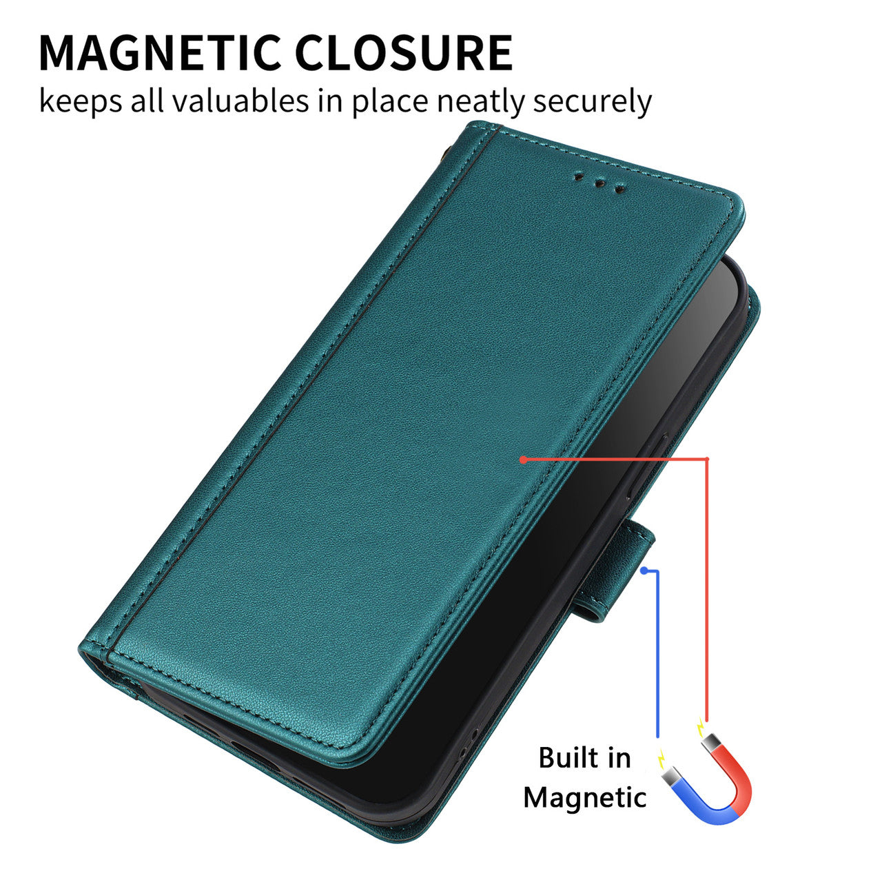 Folio Case iPhone 16 Pro Max Leather Wallet Cover Line Apple ProMax