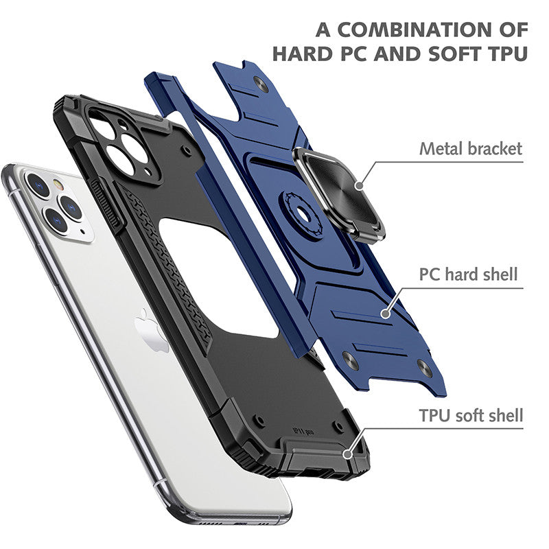 Shockproof iPhone 15 Pro Max Heavy Duty Case Cover Apple Ring Holder