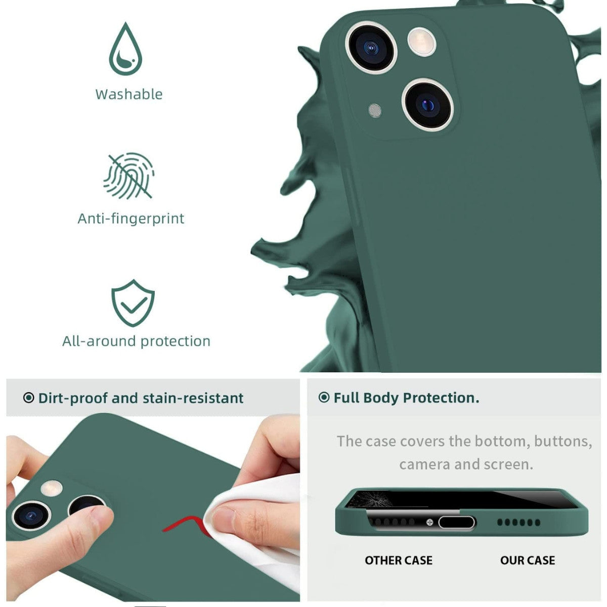 iPhone 14 Soft Liquid Silicone Shockproof Case Cover Apple iPhone14