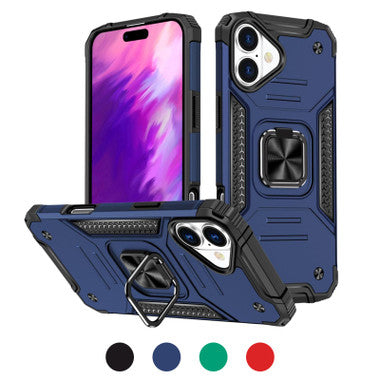 Shockproof iPhone 16+ Plus Heavy Duty Case Cover Apple Ring Holder