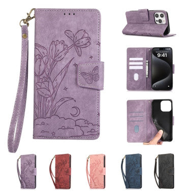 Folio Case iPhone 14 Pro Max Leather Cover Butterfly Apple Phone ProMax